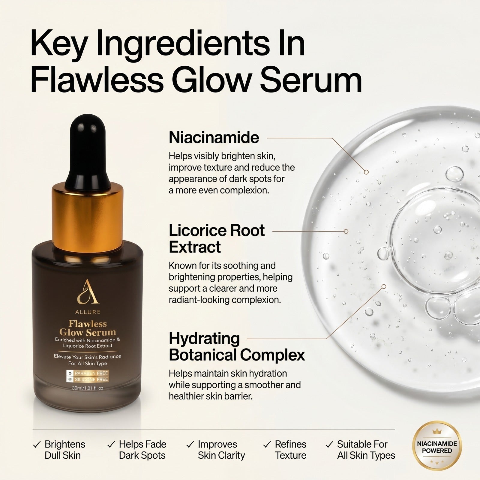 FLAWLESS GLOW FACE SERUM 30ml