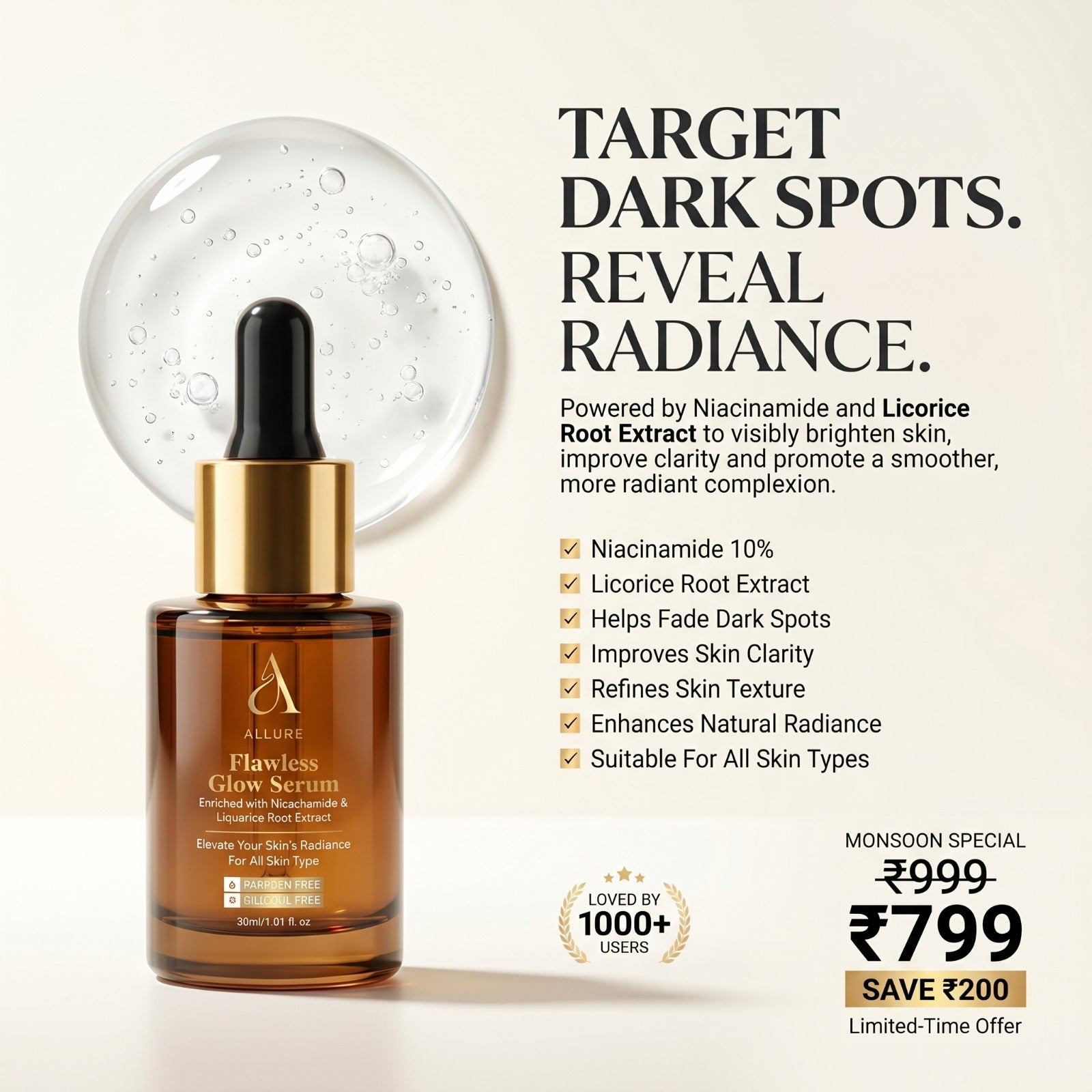 FLAWLESS GLOW FACE SERUM 30ml
